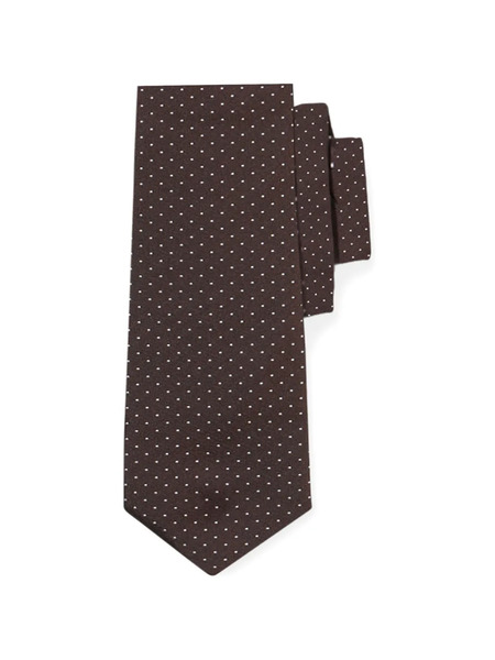  Brooks Brothers Polka Dot Silk Tie - Brown 