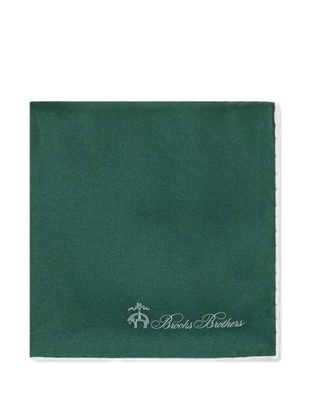  Brooks Brothers Silk Plain Pocket Square - Green 