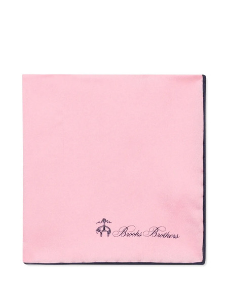  Brooks Brothers Silk Plain Pocket Square - Pink 