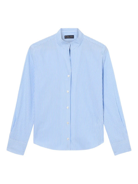  Brooks Brothers Stand-collar Striped Shirt - Blue 