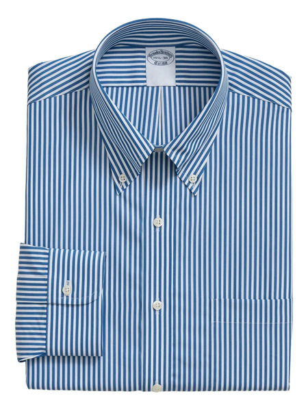  Brooks Brothers Striped Button-down Collar Shirt - Blue 