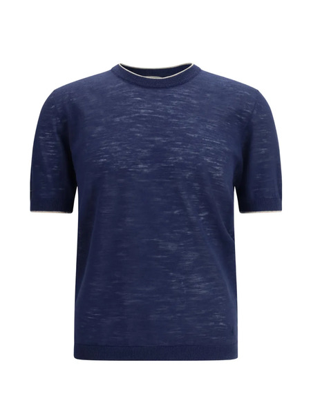  Brooksfield Crew-neck Short-sleeve T-shirt - Blue 