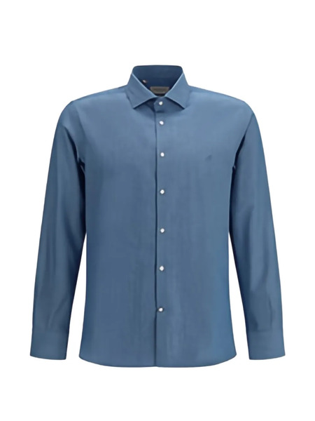  Brooksfield Slim-fit Embroidered Shirt - Blue 