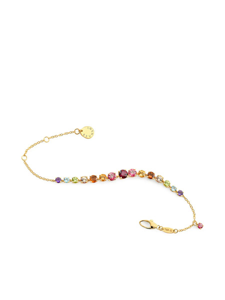  Brumani 18k Yellow Gold Looping Colours Multi-stone Bracelet 