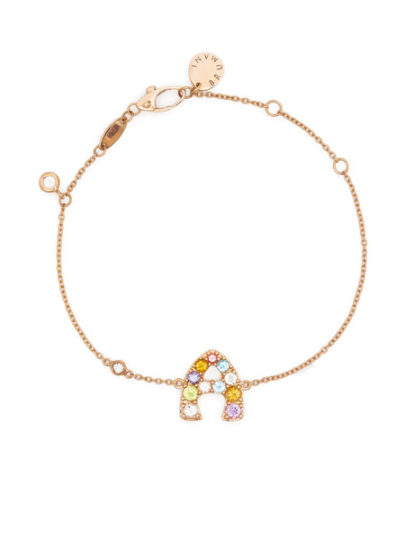  Brumani 18kt Yellow Gold A Bossa Das Letras Multi-stone Bracelet - Pink 