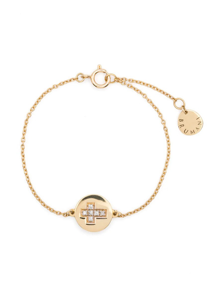  Brumani 18kt Yellow Gold Cross Diamond Bracelet 