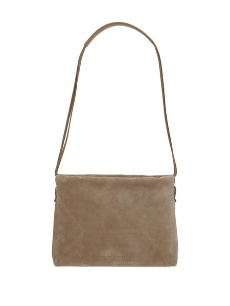  Brunello Cucinelli Bc Duo Suede Shoulder Bag - Neutrals 
