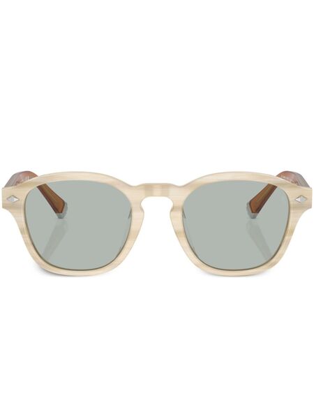  Brunello Cucinelli Bc4006s Round-frame Sunglasses - Brown 