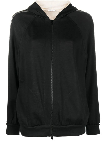  Brunello Cucinelli Bead-detail Hooded Jacket - Black 