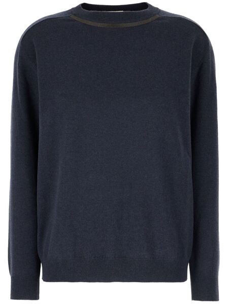  Brunello Cucinelli Bead-detailed Cashmere Jumper - Blue 