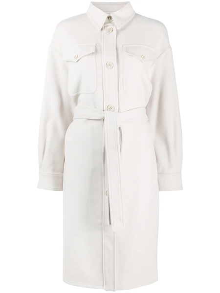  Brunello Cucinelli Belted Denim Coat - Neutrals 