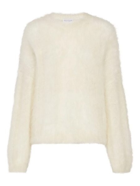  Brunello Cucinelli Brrushed-finish Sweater - White 