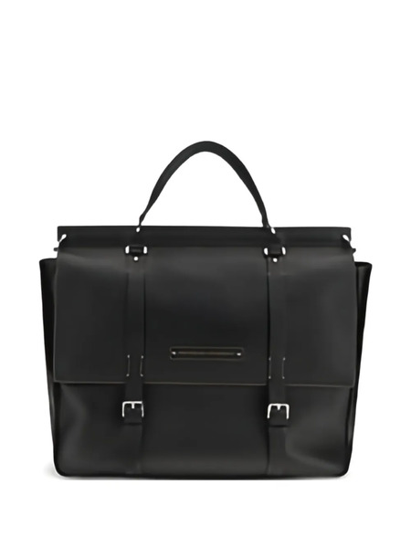  Brunello Cucinelli Buckle Leather Shoulder Bag - Black 
