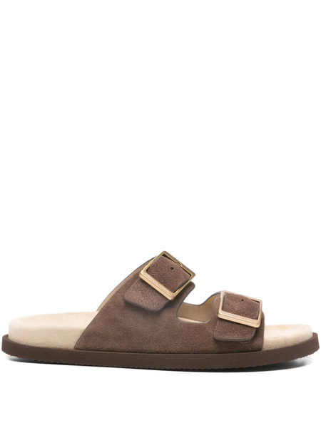  Brunello Cucinelli Buckle Sandals - Brown 