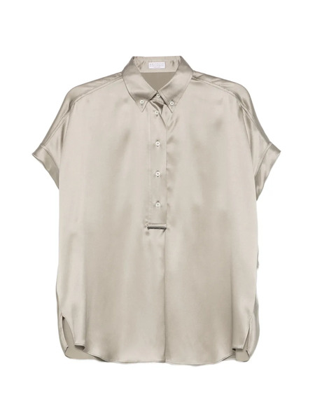  Brunello Cucinelli Button Blouse - Green 