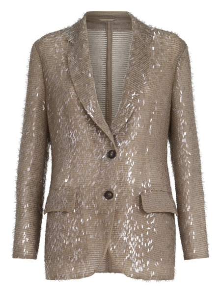  Brunello Cucinelli Button-fastening Blazer - Neutrals 
