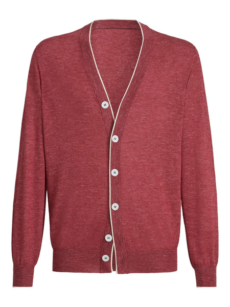  Brunello Cucinelli Button-fastening V-neck Cardigan - Red 