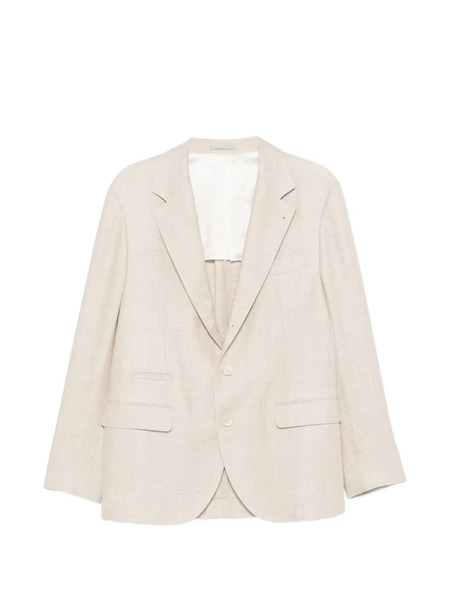  Brunello Cucinelli Buttoned Flap-pocket Blazer - Neutrals 