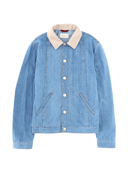  Brunello Cucinelli Buttoned Jacket - Blue 