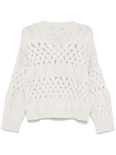  Brunello Cucinelli Cable-knit Cashmere Sweater - Grey 