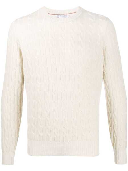  Brunello Cucinelli Cable Knit Jumper - Neutrals 