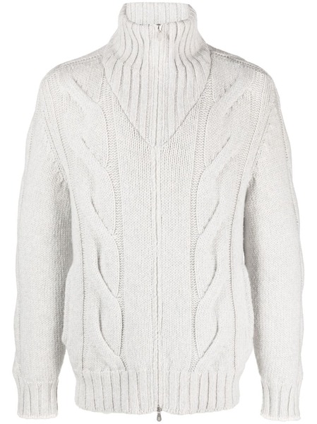  Brunello Cucinelli Cable-knit Padded Jacket - Grey 