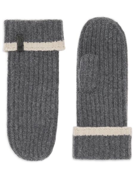  Brunello Cucinelli Cashmere Gloves - Grey 