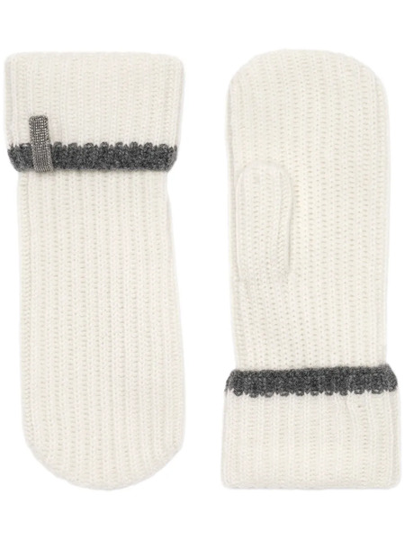  Brunello Cucinelli Cashmere Gloves - White 