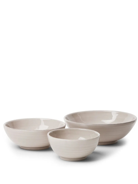  Brunello Cucinelli Ceramic Bowls (set Of Three) - Brown 