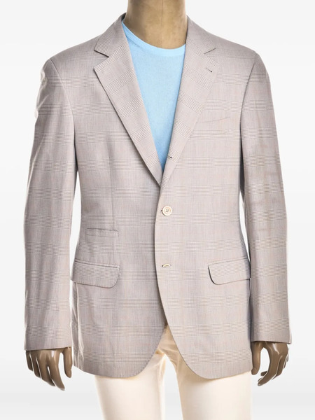  Brunello Cucinelli Checked-pattern Blazer - Grey 