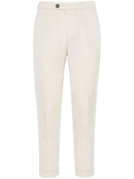  Brunello Cucinelli Classico Slim Fit Chinos - White 