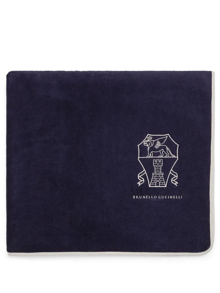  Brunello Cucinelli Contrast-trim Beach Towel - Blue 