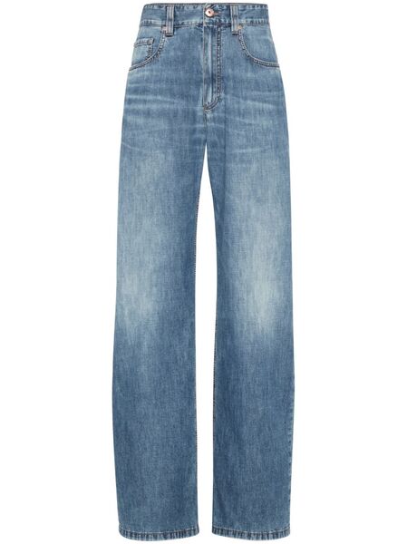  Brunello Cucinelli Cotton Boyfriend Jeans - Blue 