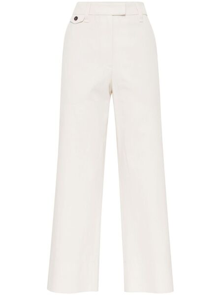  Brunello Cucinelli Cropped Chino Trousers - White 