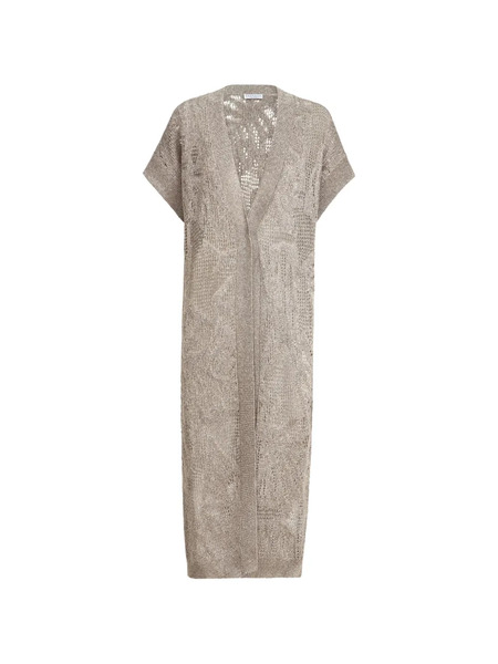  Brunello Cucinelli Dazzling Water Lillies Cardigan - Neutrals 