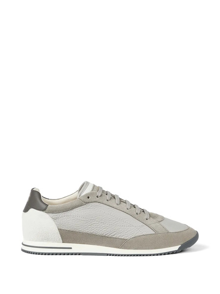  Brunello Cucinelli Deerskin And Suede Sneakers - Grey 