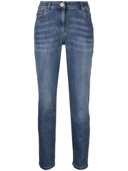  Brunello Cucinelli Distressed-finish Denim Jeans - Blue 