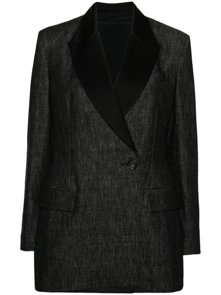  Brunello Cucinelli Double-breasted Denim Blazer - Black 