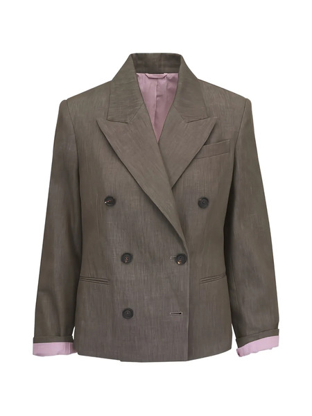  Brunello Cucinelli Double-breasted Jacket - Brown 