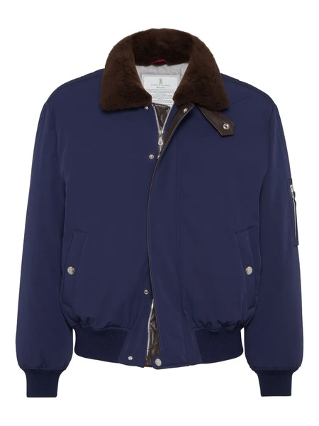  Brunello Cucinelli Down Bomber Jacket - Blue 