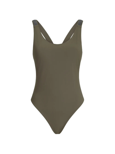  Brunello Cucinelli Embellished Strap Swimsuit - Green 