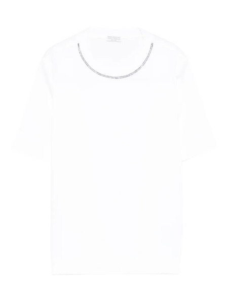  Brunello Cucinelli Embellished T-shirt - White 