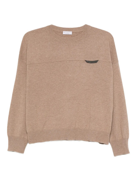  Brunello Cucinelli Faux-pocket T-shirt - Brown 