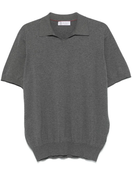  Brunello Cucinelli Fine-knit Polo Shirt - Grey 