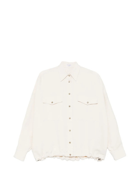  Brunello Cucinelli Flap-pocket Drawstring Shirt - Neutrals 