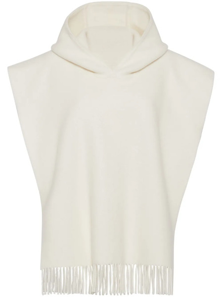  Brunello Cucinelli Fringed Cape - White 