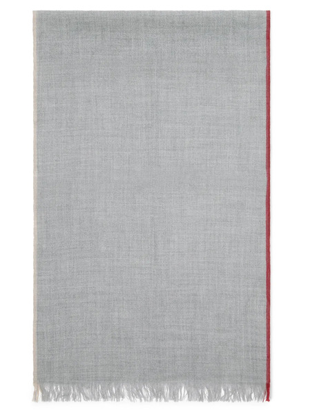  Brunello Cucinelli Fringed Cashmere-silk Scarf - Grey 