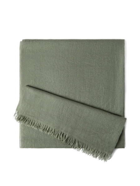  Brunello Cucinelli Fringed Scarf - Green 