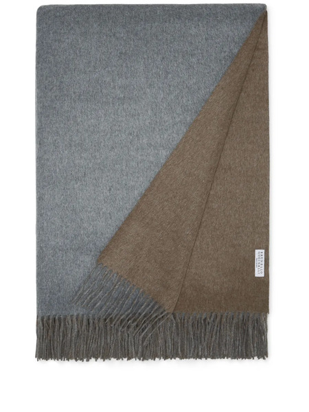  Brunello Cucinelli Fringed Silk Blanket - Brown 