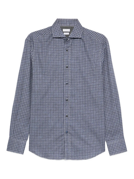  Brunello Cucinelli Geometric-pattern Shirt - Blue 